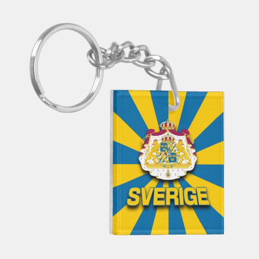 Sverige wapenlaag sleutelhanger (Voorkant Links)