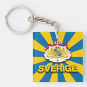 Sverige wapenlaag sleutelhanger (Voorkant)