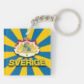 Sverige wapenlaag sleutelhanger (Achterkant)