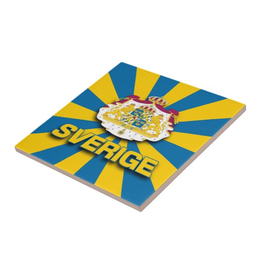 Sverige wapenlaag tegeltje (Zijkant)