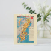 Sverige Zweden Vintage Poster 1931 Briefkaart (Staand voorkant)