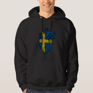 Sverige Zweden Vlag Hart Zweedse Trots Zweedse Pri Hoodie