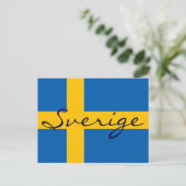 Sverige Zweden Zweeds Briefkaart van de vlag (Staand voorkant)