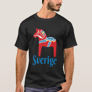 Sverige Zweden Zweeds Dala Horse Dalecarlian Hors T-shirt