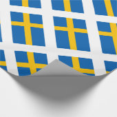 Sverige Zweden Zweedse vlag Cadeaupapier (Hoek)