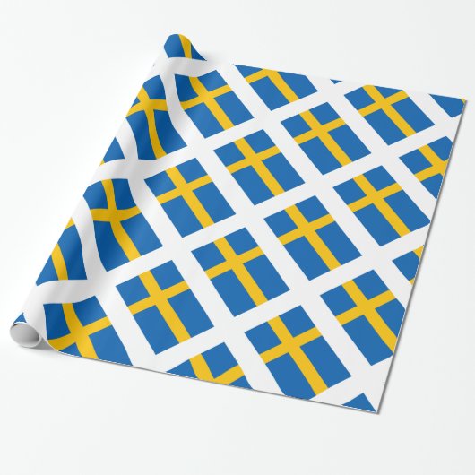 Sverige Zweden Zweedse vlag Cadeaupapier (Uitgerold)
