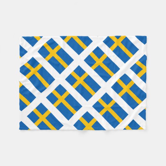Sverige Zweden Zweedse vlag Fleece Deken (Voorkant (Horizontaal))