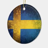 Sverige; Zweedse vlag Keramisch Ornament (Links)