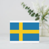 Sveriges Flagga - vlag van Zweden - Zweedse vlag Briefkaart (Staand voorkant)