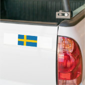 Sveriges Flagga - vlag van Zweden - Zweedse vlag Bumpersticker (Op Truck)