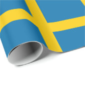 Sveriges Flagga - vlag van Zweden - Zweedse vlag Cadeaupapier (Rol Hoek)