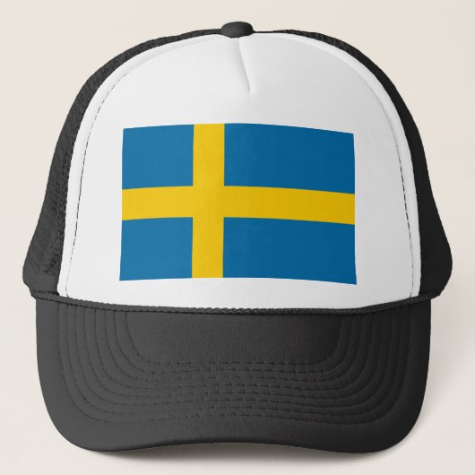 Sveriges Flagga - vlag van Zweden - Zweedse vlag Trucker Pet (Voorkant)