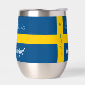 Sveriges Nationaldag Zweedse Nationale Dag Vlag (Links)