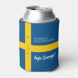 Sveriges Nationaldag Zweedse Nationale Dag Vlag Blikjeskoeler