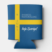 Sveriges Nationaldag Zweedse Nationale Dag Vlag Blikjeskoeler (Achterkant)