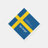 Sveriges Nationaldag Zweedse Nationale Dag Vlag Servet (Hoek)