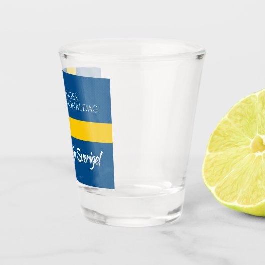 Sveriges Nationaldag Zweedse Nationale Dag Vlag Shot Glas (Rechts)