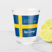 Sveriges Nationaldag Zweedse Nationale Dag Vlag Shot Glas (Voorkant)