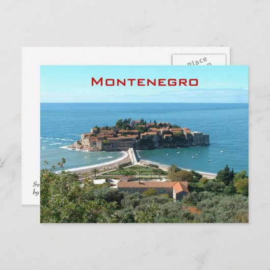 Sveti Stefan Briefkaart (Voorkant / Achterkant)