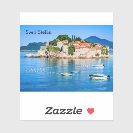 Sveti Stefan Budva Montenegro Sticker (Vel)