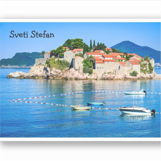 Sveti Stefan Budva Montenegro Sticker (Voorkant)