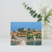 Sveti Stefan in Montenegro Briefkaart (Staand voorkant)