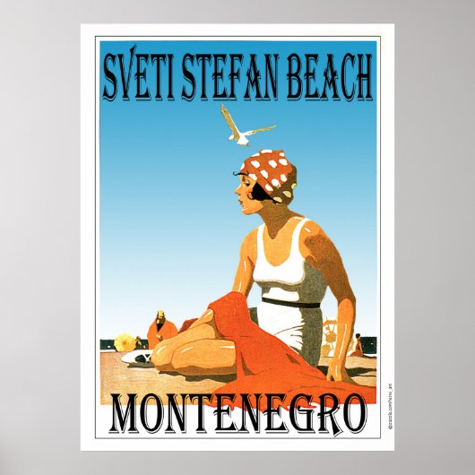 Sveti Stefan strand, Montenegro Poster (Voorkant)