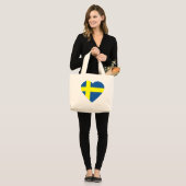Svezia-hart. Grote Tote Bag (Voorkant (model))