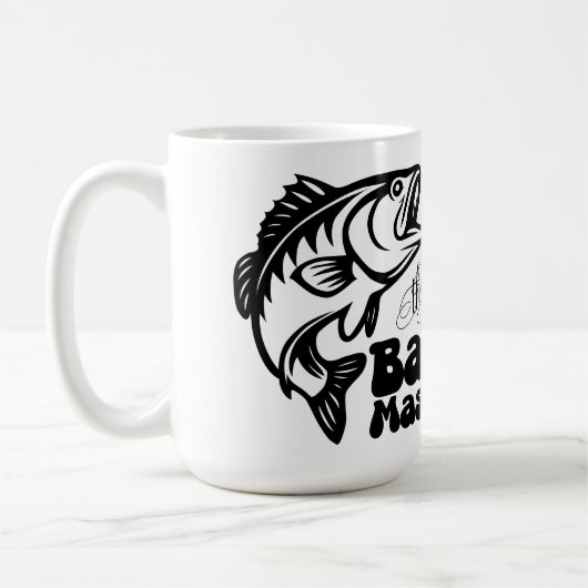 SVG Aangepaste Bass Master vissen Koffiemok (Links)