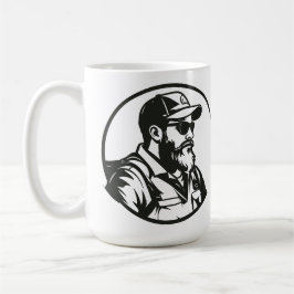 SVG Aangepaste Fly Fisherman En Hengel Koffiemok