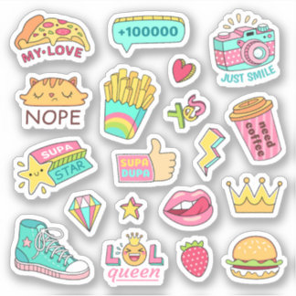SVG Design Bundel Willekeurige Doodle Stickers Bla