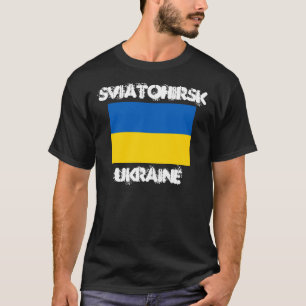 Sviatohirsk, Oekraïne met Oekraïens wapenschild T-shirt