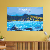 Svínafellsjökull, IJsland - Gletsjerzicht Canvas Afdruk (Insitu (Woonkamer))