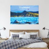 Svínafellsjökull, IJsland - Gletsjerzicht Canvas Afdruk (Insitu (Slaapkamer))