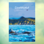 Svínafellsjökull, IJsland - Gletsjerzicht Raamsticker (Vel 3)