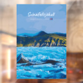 Svínafellsjökull, IJsland - Gletsjerzicht Raamsticker (Vel 2)