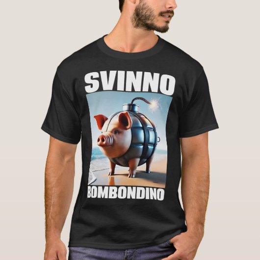 Svinino Bombondino Pig Chaos Meme T-shirt (Voorkant)