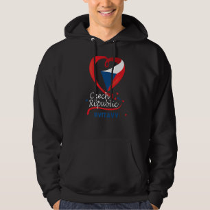 Svitavy Czech Republic Heart Flag Lion Coat of Arm Hoodie