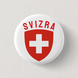 Svizra (Roemeens-sprekend Zwitserland) Ronde Button 3,2 Cm