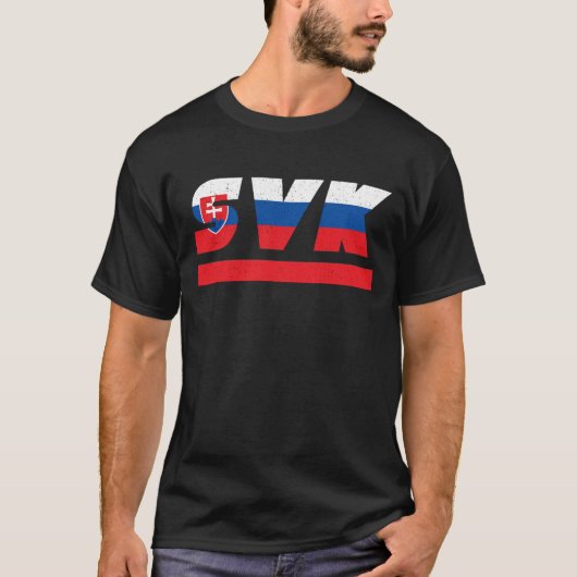 SVK Slovakia Eastern Europe ISO Code 3166 T-shirt (Voorkant)
