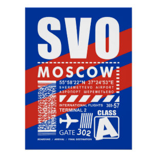 SVO Moscow Airport, Perfect Poster