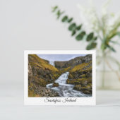 Svodufoss, IJsland souvenir briefkaart (Staand voorkant)