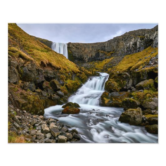 Svodufoss waterfall IJsland fotoprint Foto Afdruk (Voorkant)