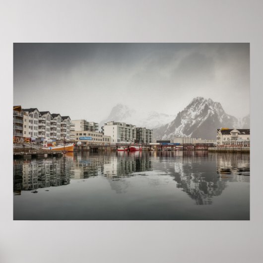 Svolvaer City Lofoten-eilanden Poster (Voorkant)