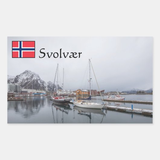 Svolvaer Lofoten Rechthoekige Sticker (Voorkant)