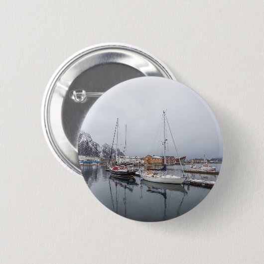 Svolvaer Lofoten Ronde Button 5,7 Cm (Voorkant /achterkant)