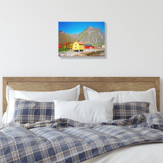 Svolvaer, Noorwegen Canvas Afdruk (Insitu (Slaapkamer))