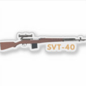 SVT-40 Sovjet WW2 Sniperriffel Sticker (Voorkant)