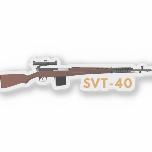 SVT-40 Sovjet WW2 Sniperriffel Sticker (Voorkant)