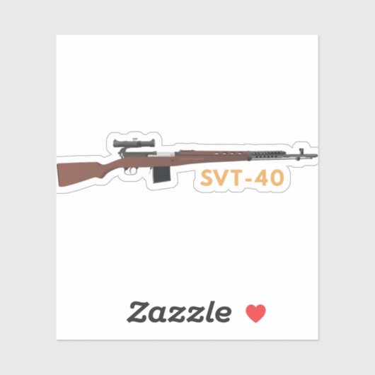 SVT-40 Sovjet WW2 Sniperriffel Sticker (Vel)